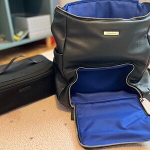 Black Backpack with Blue Interior